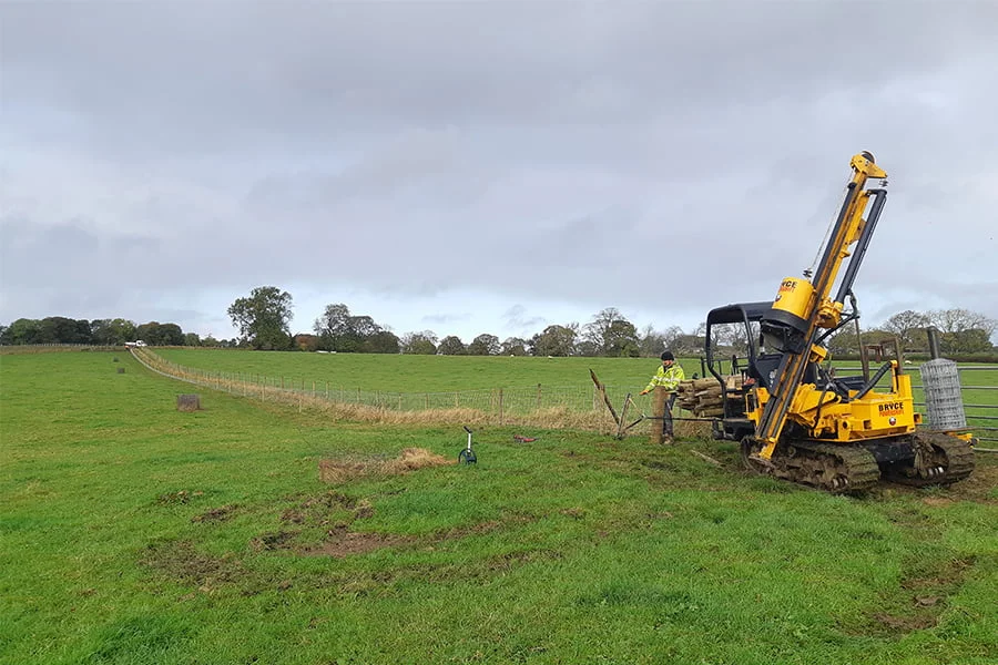 Fencing work in progress